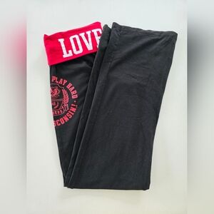 VS Pink Flare Fold Over Leggings